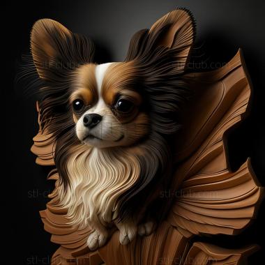 3D model st Papillon dog (STL)